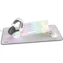 Krom Klass Pack Gaming 4 en 1: Teclado Mecánico TKL RGB + Ratón Óptico 7200 DPI + Auriculares 50mm + Alfombrilla Blanca